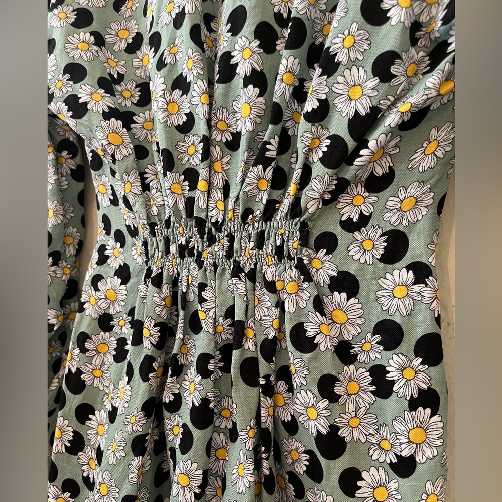Sandro Green Floral Twist-Front Mini Dress - Picture 11 of 14